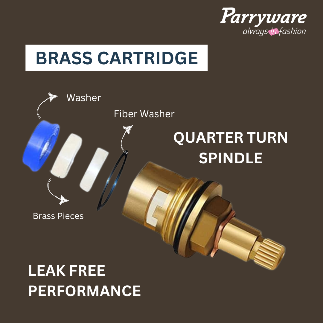 Parryware PRUNO Sink Tap for Kitchen Basin with Brass Spindle | 180 degree Swivel Spout | Single Lever Wall Mount Kitchen Sink Cock with water saving aerator | Chrome Finish | T5821A1