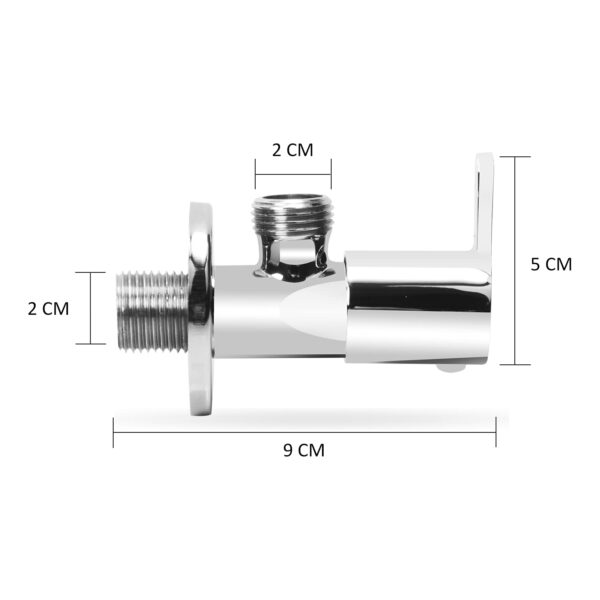Parryware Cute Angle Valve T9880A1 With Wall Flange (Chrome Finish)