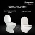 Parryware Casa/Cascade NXT Elongated Soft Close Toilet Seat Cover, White | Polypropylene Seat cover with plastic hinges | 381 x 53 x 448 (mm) | E83821C
