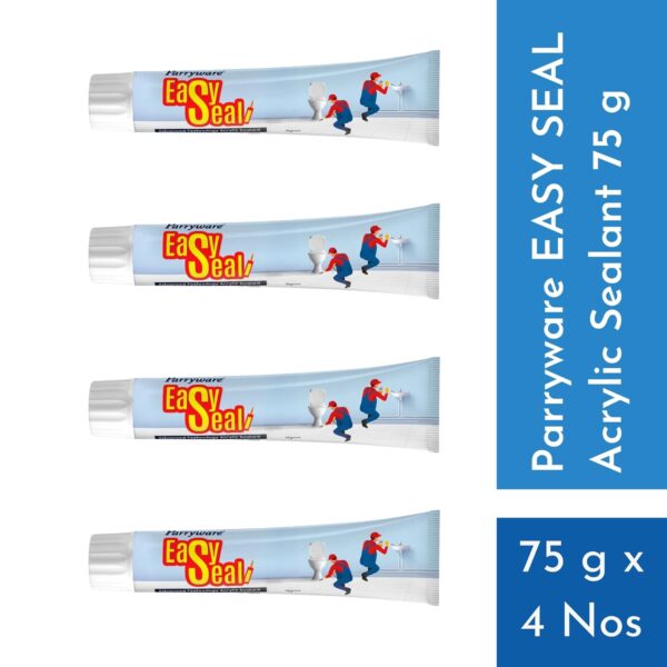Parryware Acrylic sealant (Off-white) 75g (Pack of 4), Durable Sealant ideal for crack and joint filling in glass, tiles, ceramics & cementitious surfaces. Suitable for Commodes & Basins