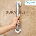 Parryware Hotelier Handgrip 600mm | Modern Bathroom Towel Bar, Chrome-Plated Safety Grab Bar for Elders, Wall Installed | T6605A1