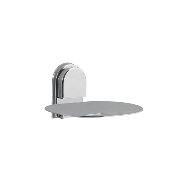 Parryware Comfort Wall-Mounted Bathroom Soap Dish, Chrome-Plated Finish, Curved Round Platform | Soap Holder for Bathroom | Corrosion and Tarnishing Resistant - Premium Metal Construction | T6902A1