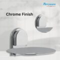 Parryware Comfort Wall-Mounted Bathroom Soap Dish, Chrome-Plated Finish, Curved Round Platform | Soap Holder for Bathroom | Corrosion and Tarnishing Resistant - Premium Metal Construction | T6902A1