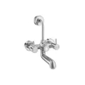 Parryware Agate Pro (Quarter-Turn) Wall Mixer 2-in-1 | Wall Mounted Twin-Lever Faucet | Hot and Cold Water Control valves | Brass Spindle with Chrome Finish | G3316A1