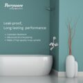 Parryware Agate Pro (Quarter-Turn) Wall Mixer 2-in-1 | Wall Mounted Twin-Lever Faucet | Hot and Cold Water Control valves | Brass Spindle with Chrome Finish | G3316A1