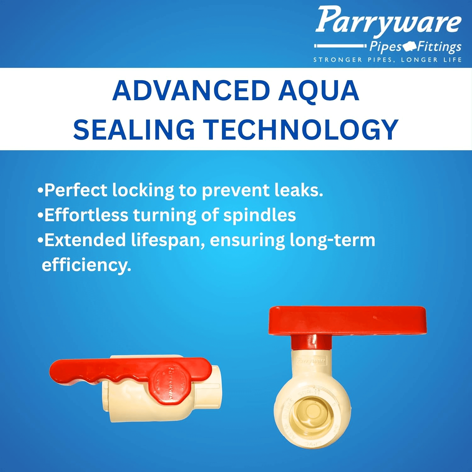 Parryware CPVC Ball Valve for pipe fitting (11/4 inch, 32mm) | Hardware fitting durable ball valve for home and commercial buildings | FCF016004
