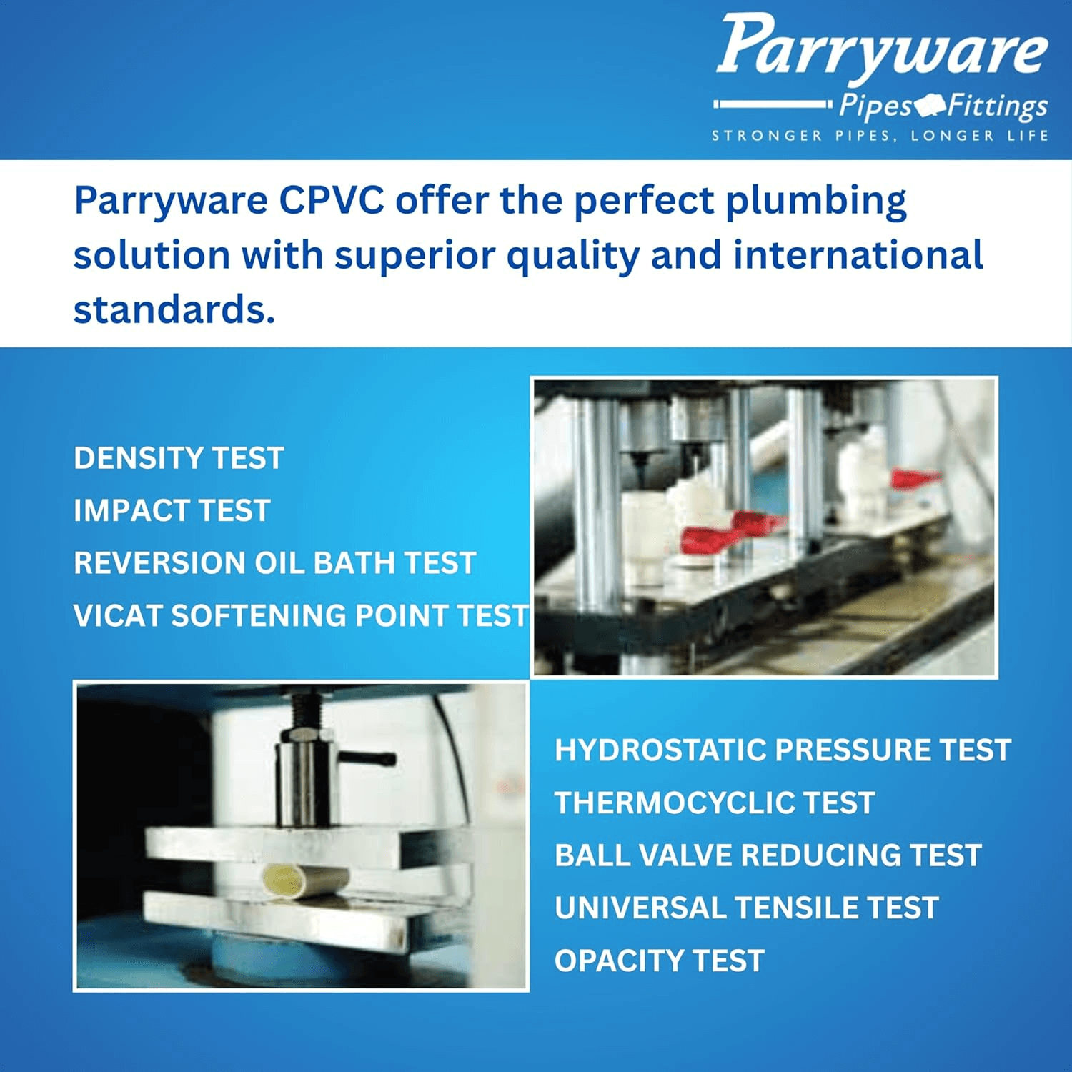 Parryware CPVC Ball Valve for pipe fitting (11/4 inch, 32mm) | Hardware fitting durable ball valve for home and commercial buildings | FCF016004
