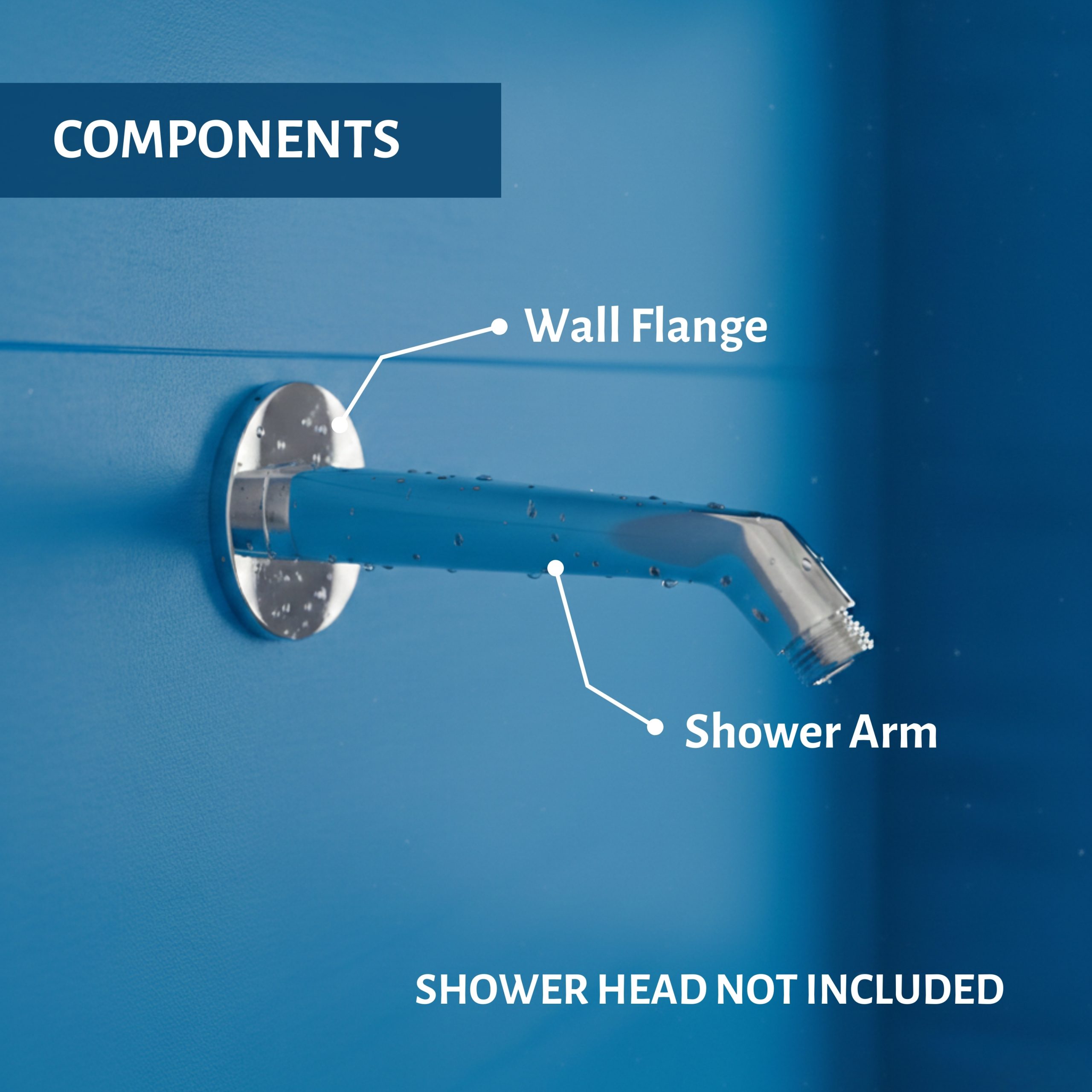 Parryware T9955A1 Square shower arm 9" | Corrosion resistant | Suitable for all model | 10 Year Warranty