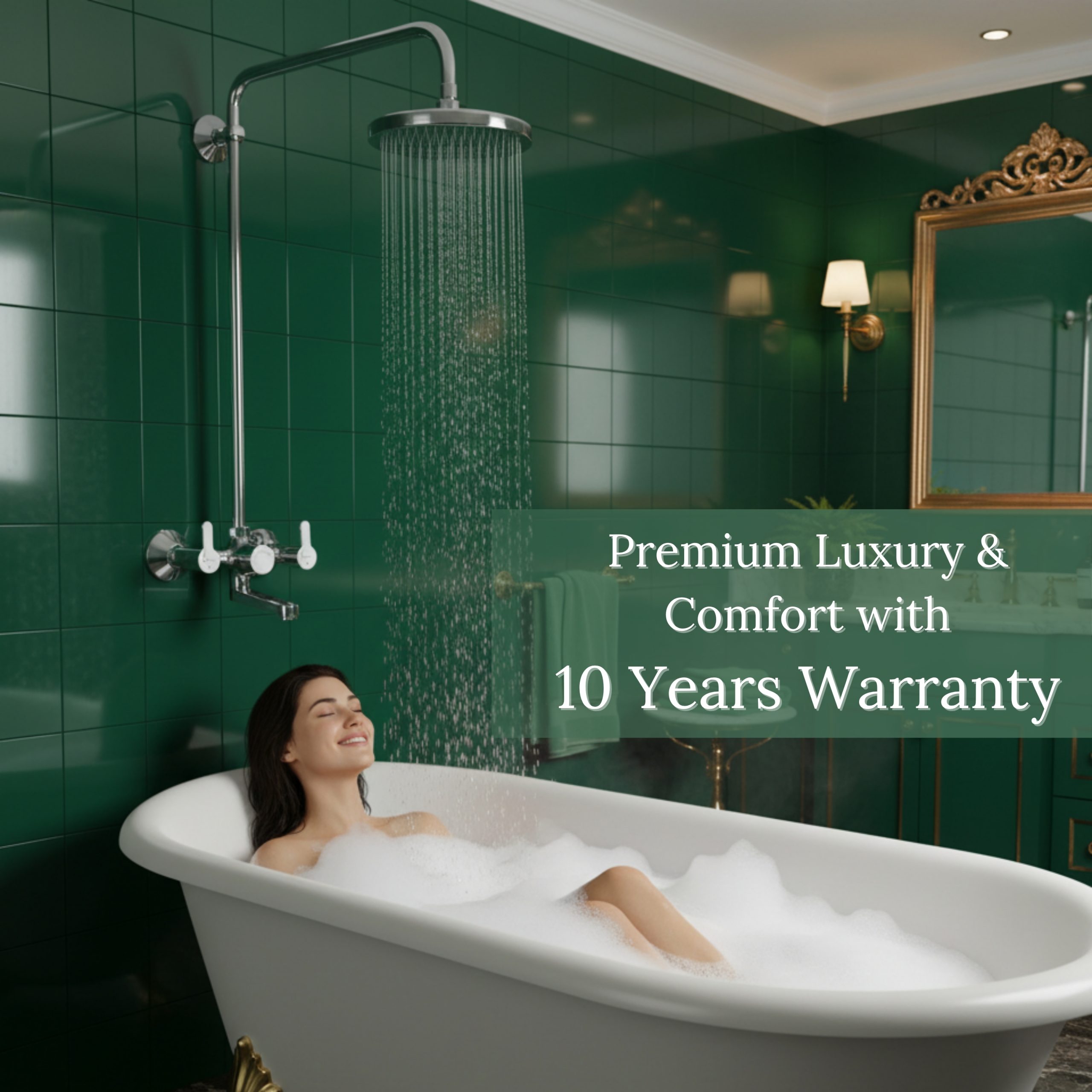 Parryware Claret Wall Mixer 2 in 1 for Bathroom with Wall Flange | Chrome Finish/Bathroom Fixtures/Fittings | Brass Spindle Mixer Tap for Bathroom with Water Saving Nozzle Tap | T4616A1