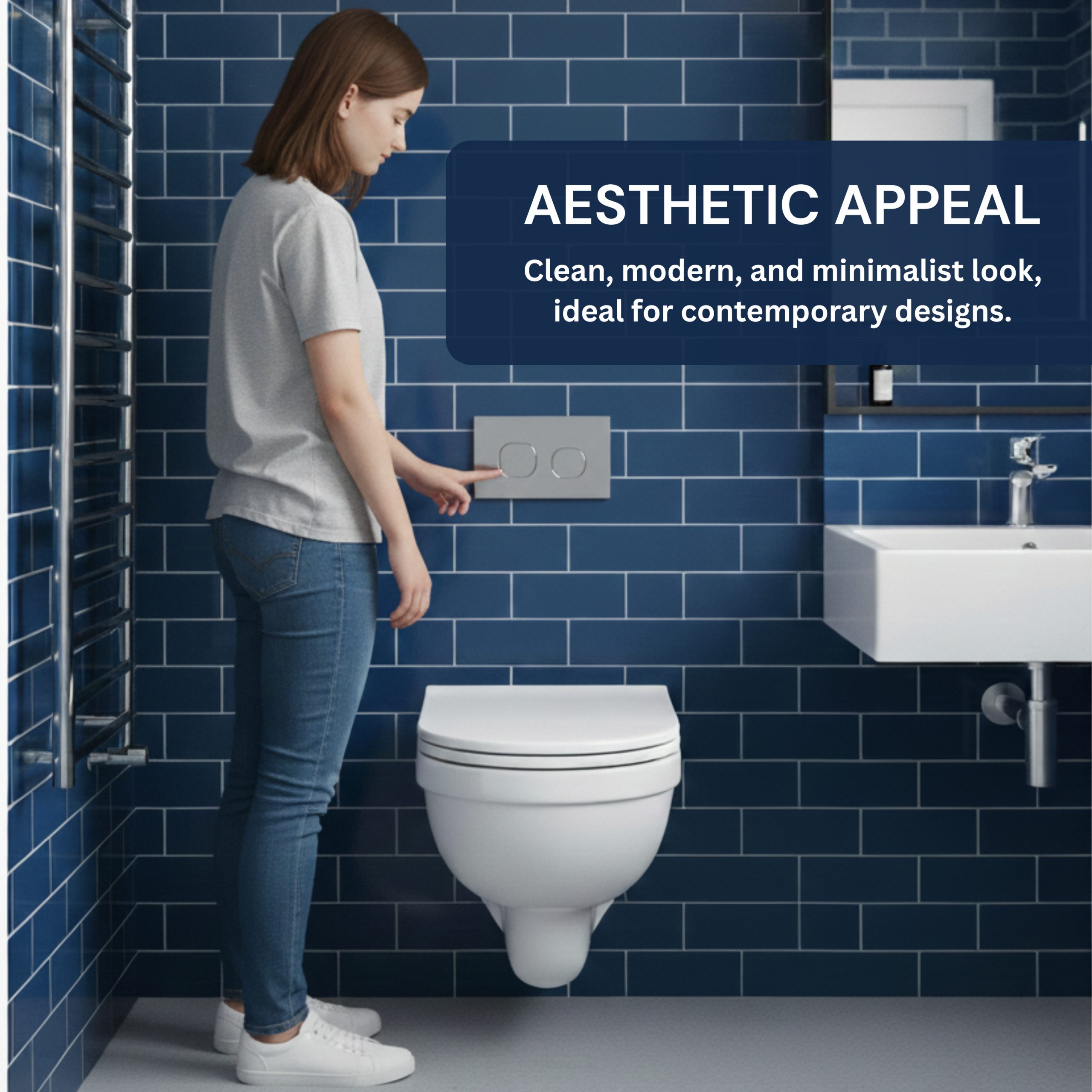 Parryware Linea Plus Concealed Cistern With Half Frame Without Push Platefor Wall Hung Toilets | Dual Flush Mechaism Inwall Tanks | E812599