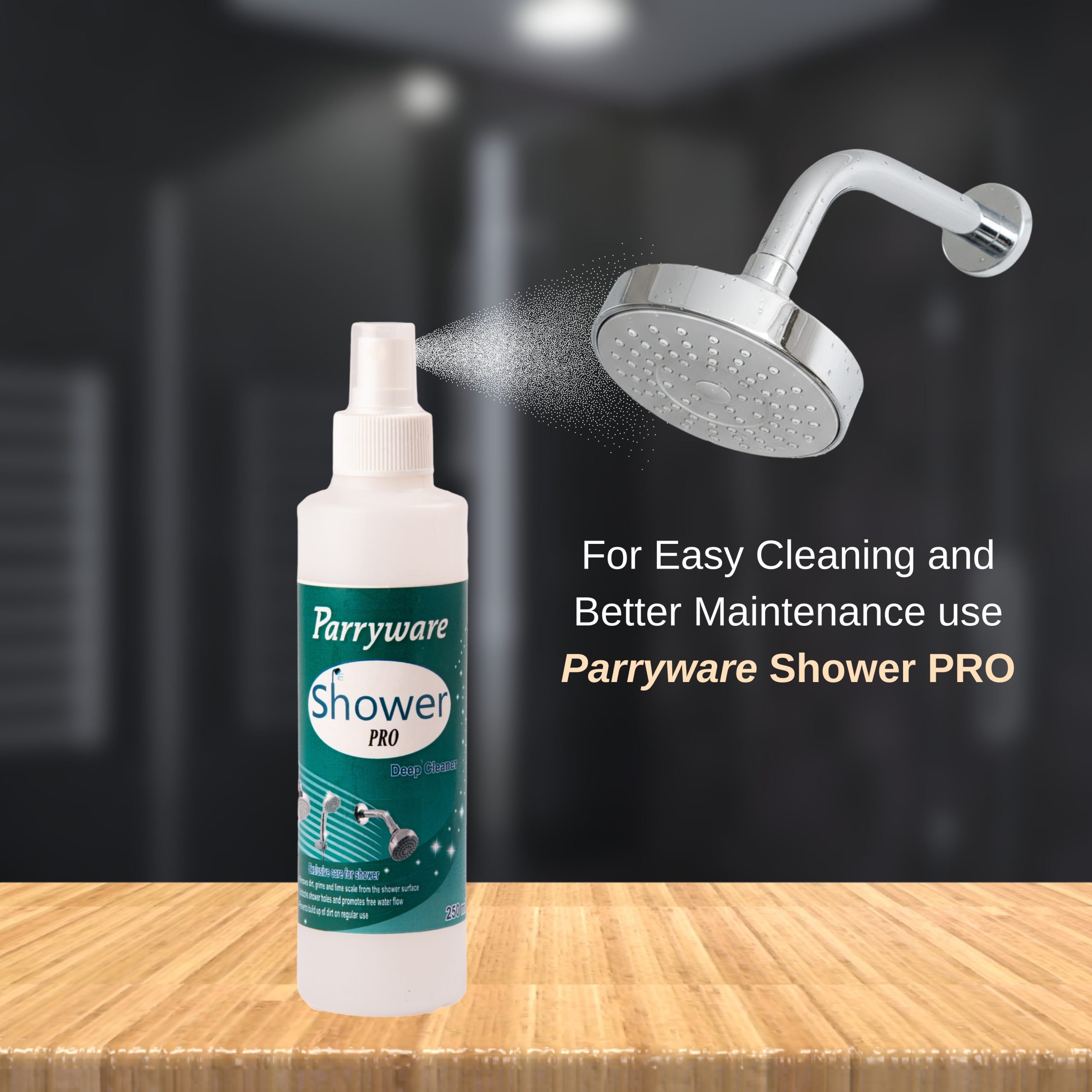 Parryware 100mm Overhead shower with shower arm for bathroom | Single Flow Rain shower ABS SS 202 Arm 8'' With Flange | For bathroom fixture | Wall mounted overhead shower with Chrome Finish | T9808A1