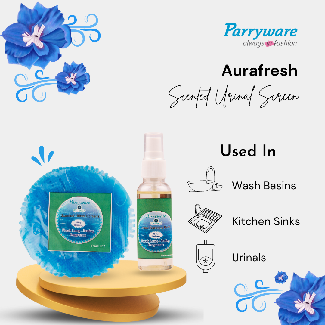 Parryware Aurafresh Scented Drain Mat All Day Freshness Fragrance (Pack of 2 x 5 Nos) + 50 ml Refill Fragrance | Long-lasting fragrance - Image 4