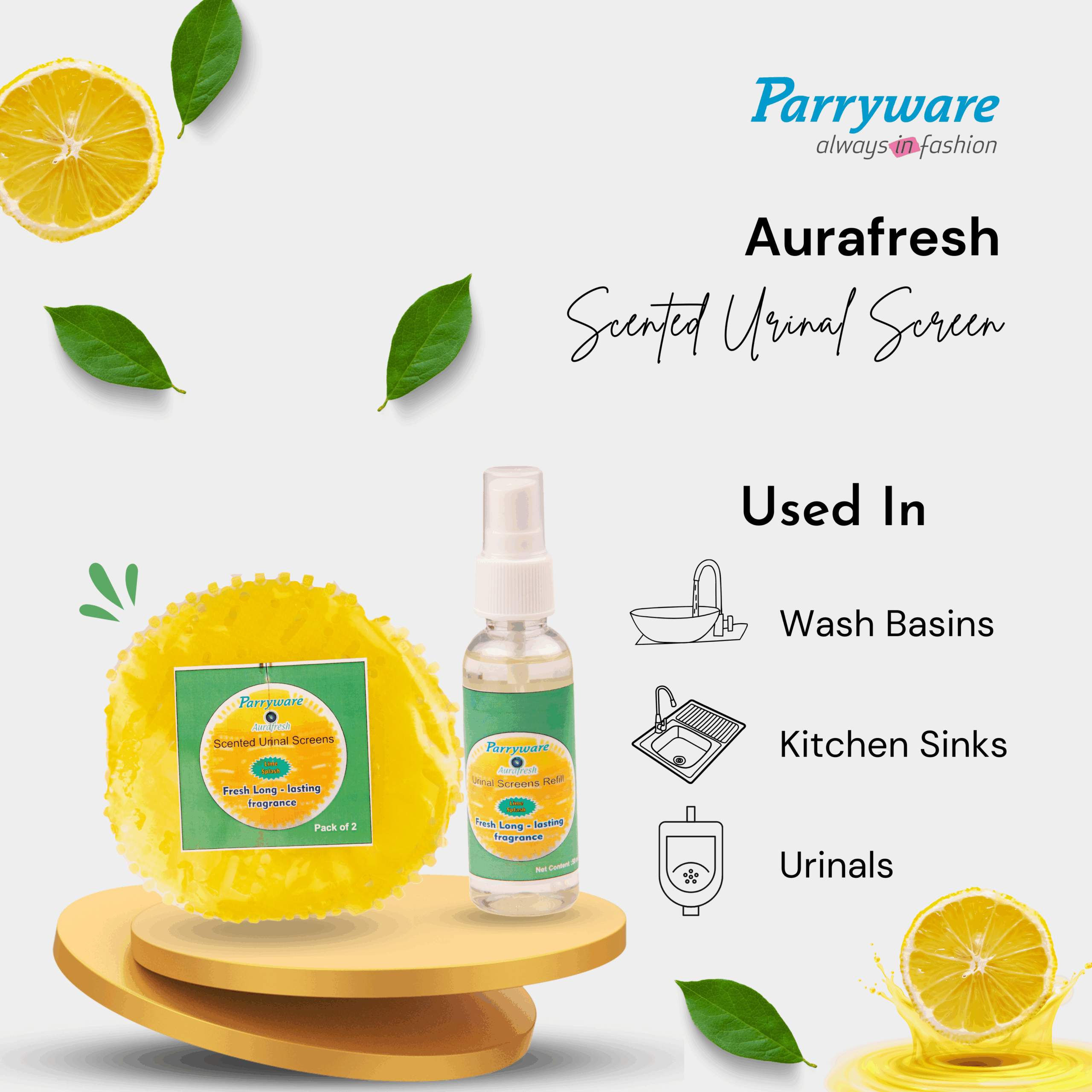 Parryware Aurafresh Scented Drain Mat Refill - Super Lime (50 ml) - Image 4