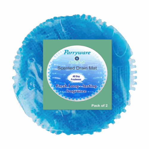 Parryware Aurafresh Scented Drain Mat ? All Day Freshness Fragrance (Pack of 2 x 5 Nos) + 50 ml Refill Fragrance | Long-lasting fragrance