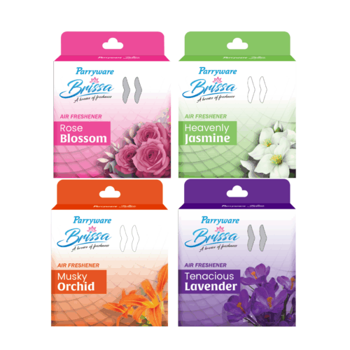 Parryware Brissa Bathroom Air Freshener Blocks 300 gms (75g*4) | 4 Exotic Fragrances Lavender, Jasmine, Orchid and Rose | Interlocks bad odour and releases freshness