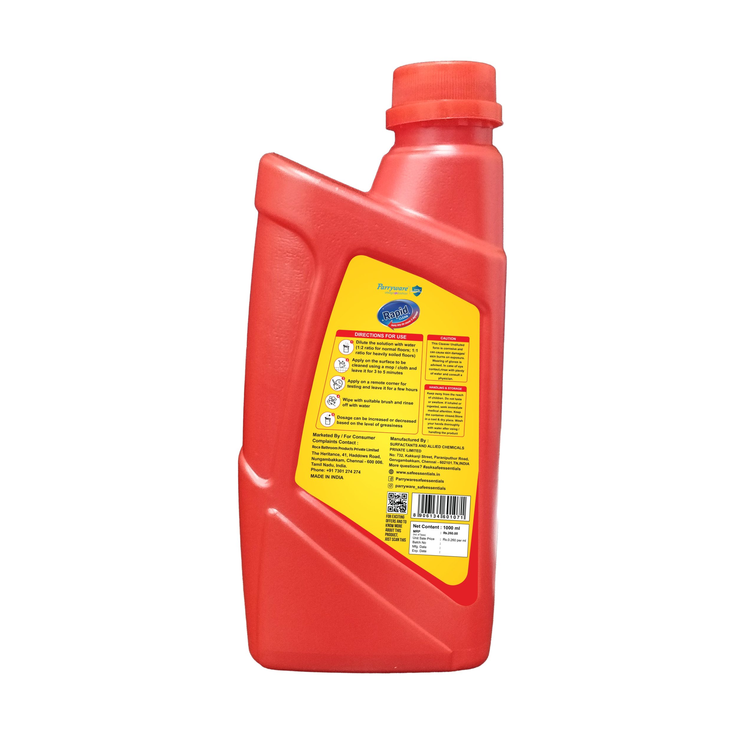Parryware RapidClean Heavy Duty Tile Cleaner and Degreaser - Image 2