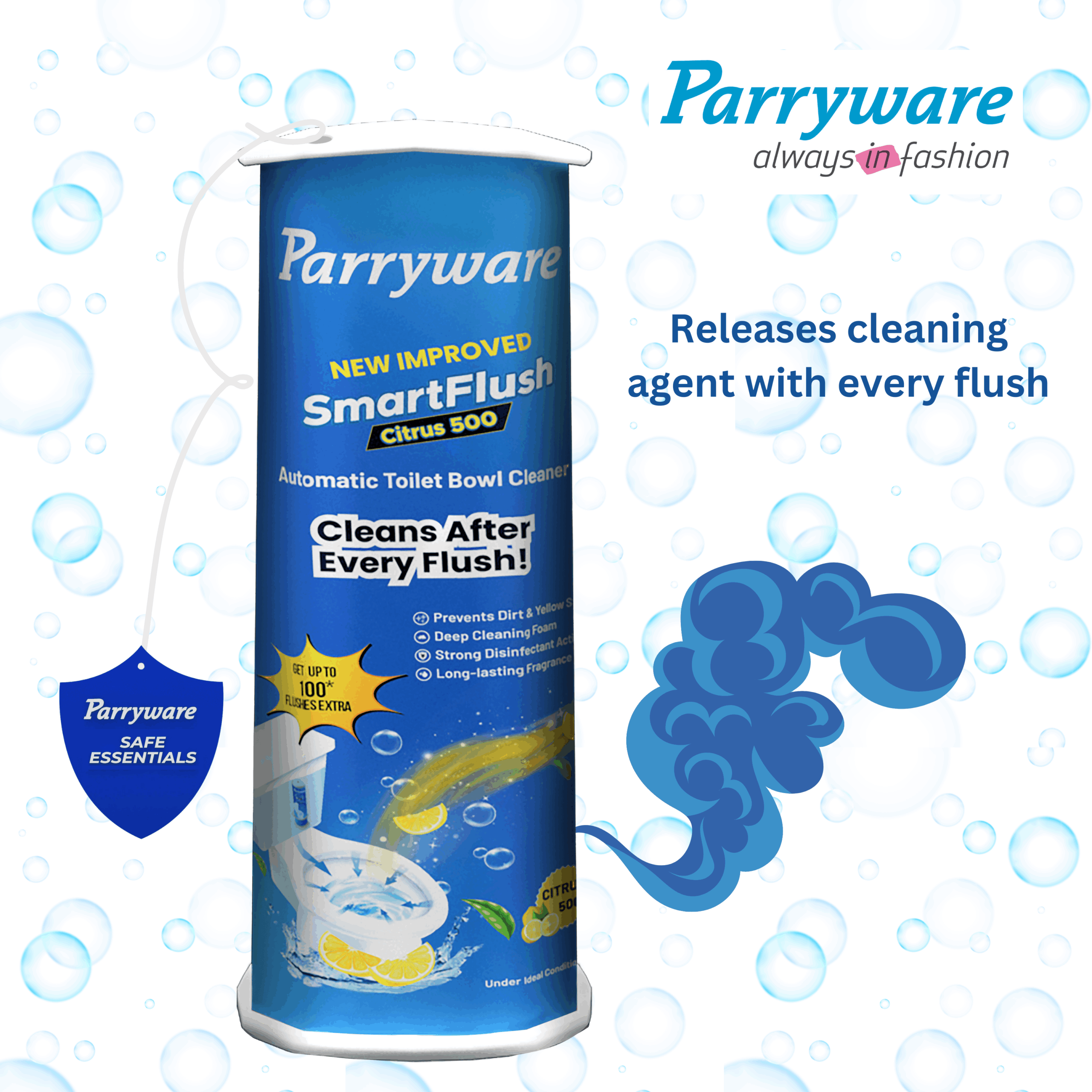Parryware SmartFlush Citrus 500 - Automatic Toilet Bowl Cleaner 180g - Image 4