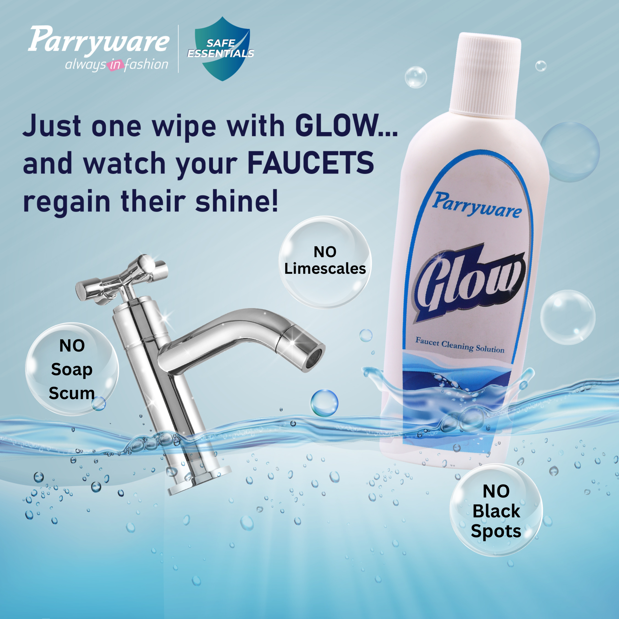 Parryware Glow - Faucet Cleaner Liquid 200 ml (Pack of 2) | FCGL0102 - Image 4