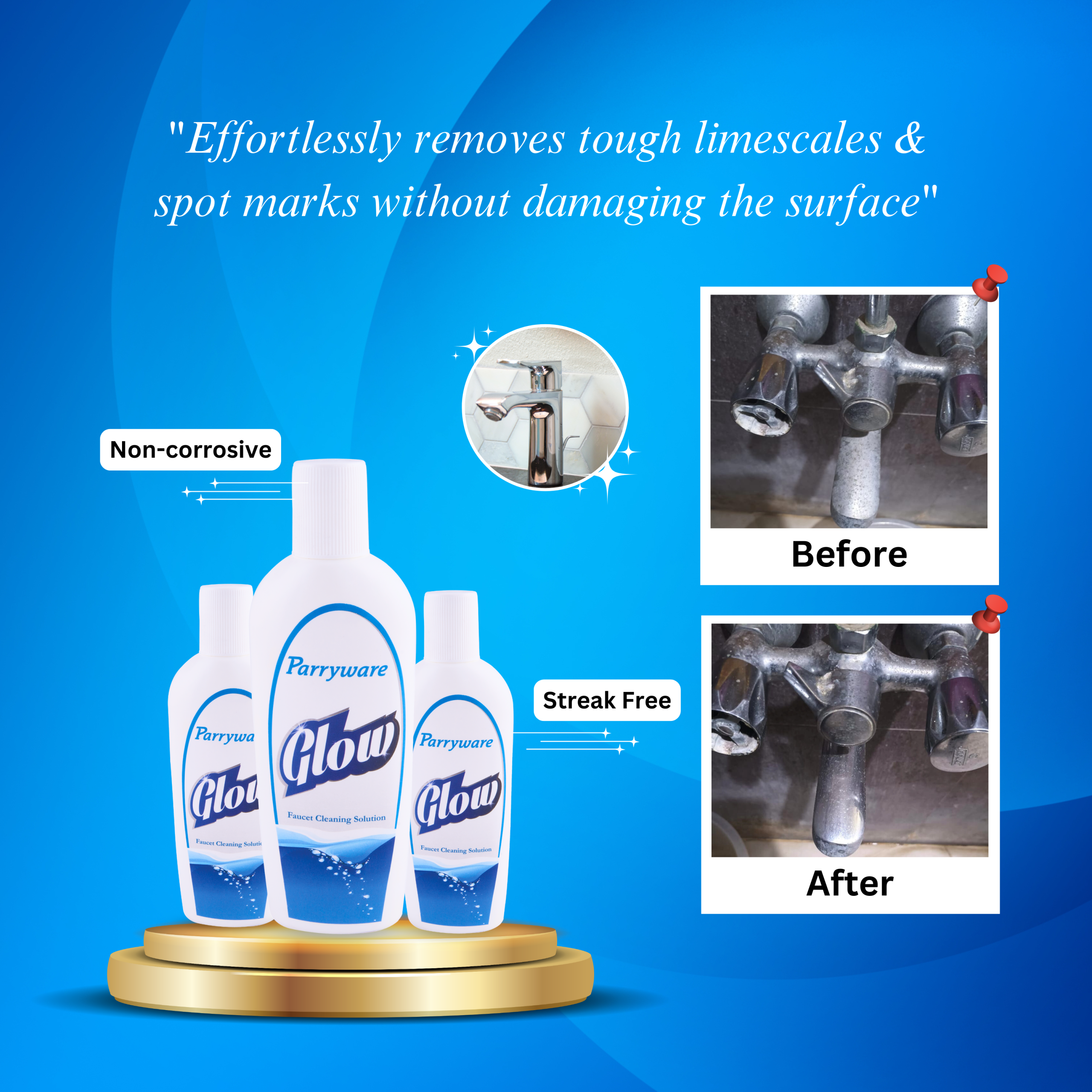 Parryware Glow - Faucet Cleaner Liquid 200 ml (Pack of 2) | FCGL0102 - Image 7