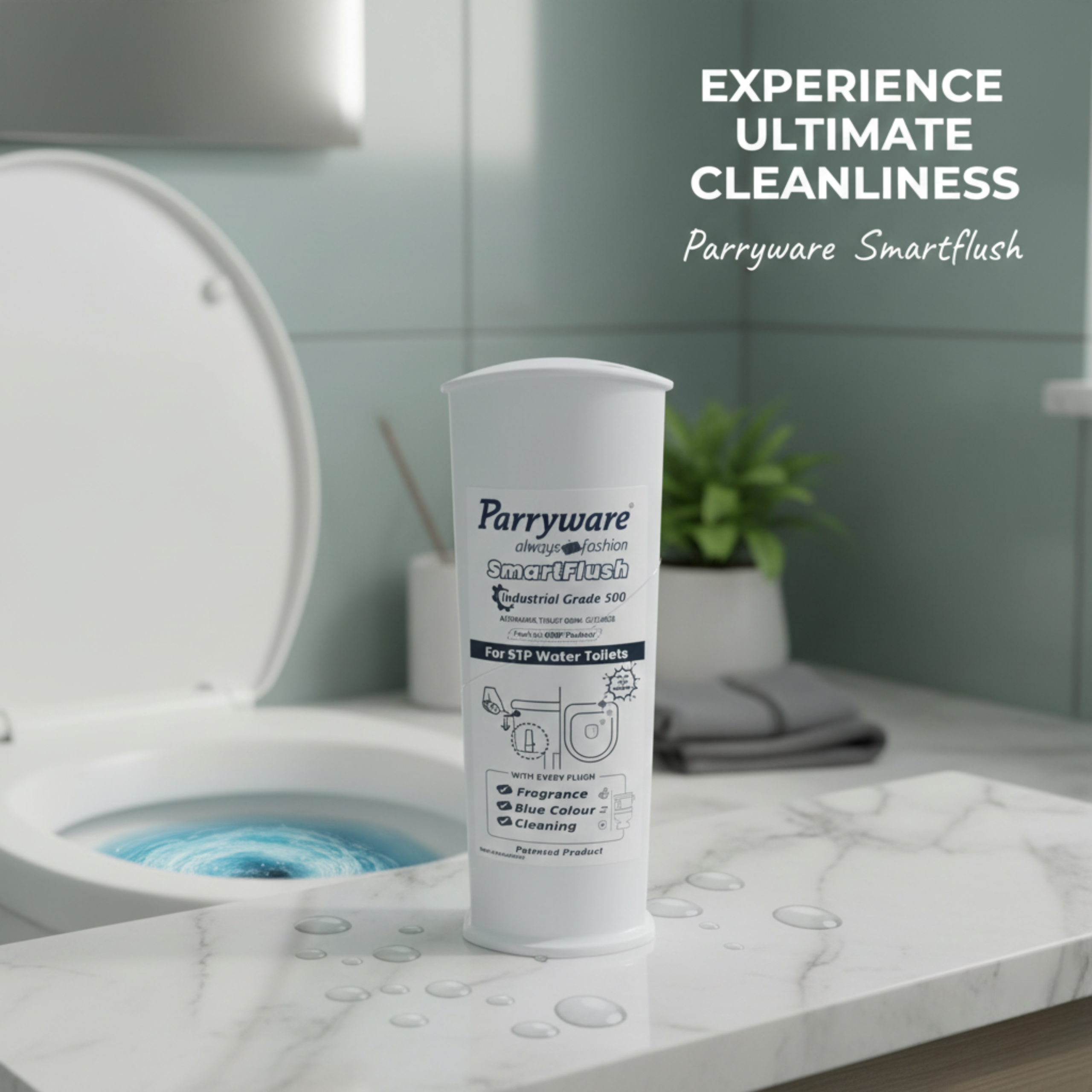 Parryware SmartFlush In-Cistern Automatic Toilet Bowl Cleaner - Industrial Disinfectant 500 I Lasts upto 600* Flushes | 99.9% Disinfection | Cleans after every flushes | FCSF0603 - Image 9