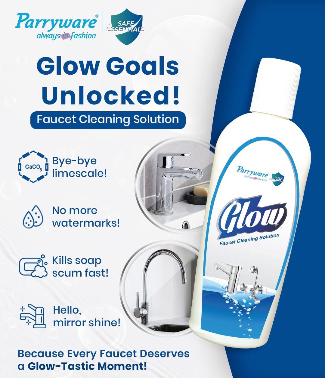 Parryware Glow - Faucet Cleaner Liquid 200 ml (Pack of 2) | FCGL0102 - Image 5