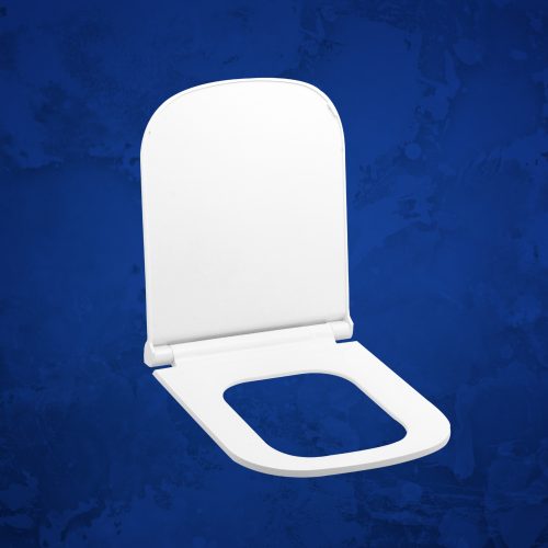 Parryware Verve Soft Close Toilet Seat Cover with Hinges | Eco-friendly Material with Superior Finish | Round Shape & White Colour | Western Commode | Bathroom Fixtures | E82941C