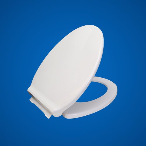 Parryware Solid Plus Soft Close Toilet Seat Cover with Hinges | Eco-friendly Material with Superior Finish | Round Shape & White Colour | Seat Covers for Western Commode | Bathroom Fixtures (E83071C)