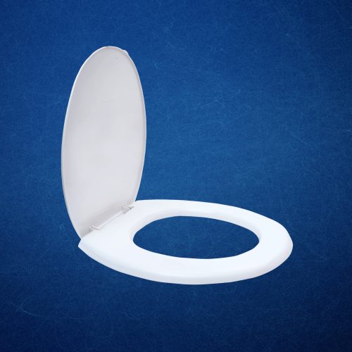 Parryware Toilet Standard Seat Cover Regular with Plastic Hinges | Suitable for all EWC models | Ultra White | Antibacterial & Comfortable | Commode Seat Cover for Bathroom Fixture (E80711C)