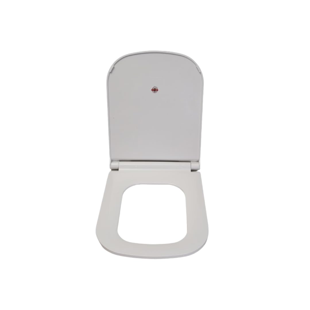 Parryware Verve Soft Close Toilet Seat Cover with Hinges | Eco-friendly Material with Superior Finish | Round Shape & White Colour | Western Commode | Bathroom Fixtures | E82941C - Image 2