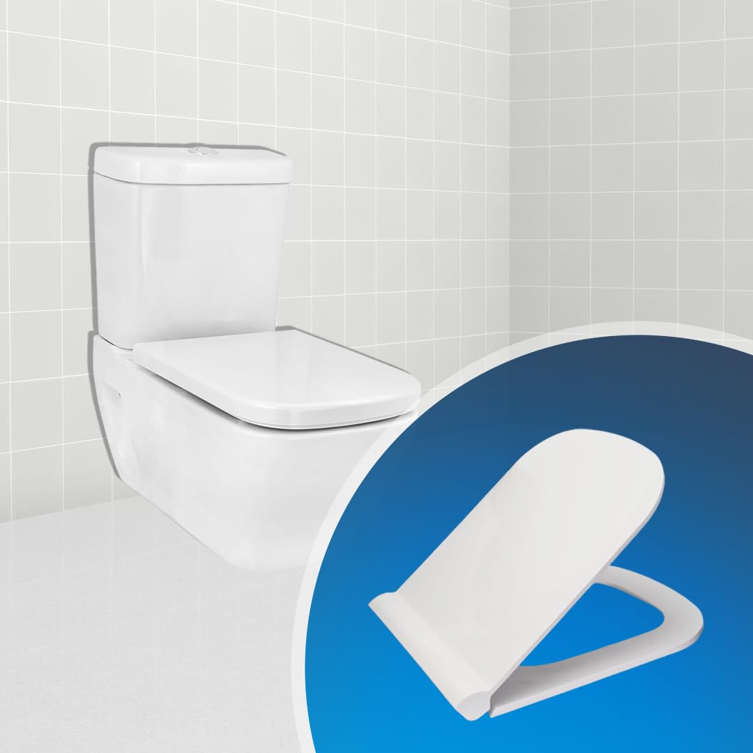 Parryware Verve Soft Close Toilet Seat Cover with Hinges | Eco-friendly Material with Superior Finish | Round Shape & White Colour | Western Commode | Bathroom Fixtures | E82941C - Image 6