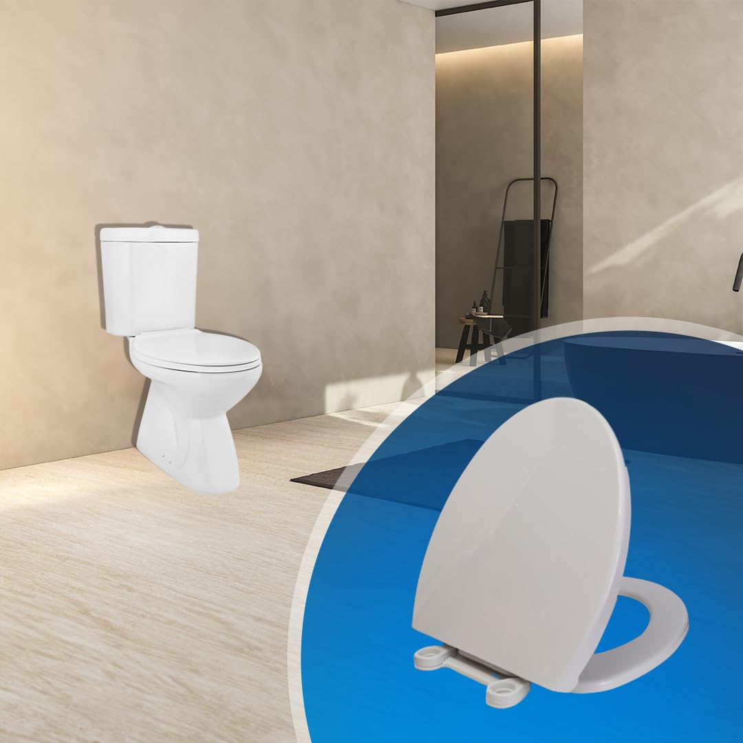 Parryware Solid N Soft Close Toilet Seat Cover with Hinges | Eco-friendly Material with Superior Finish | Round Shape & White in Colour | Western Commode | Bathroom Fixtures (E83561C) - Image 6