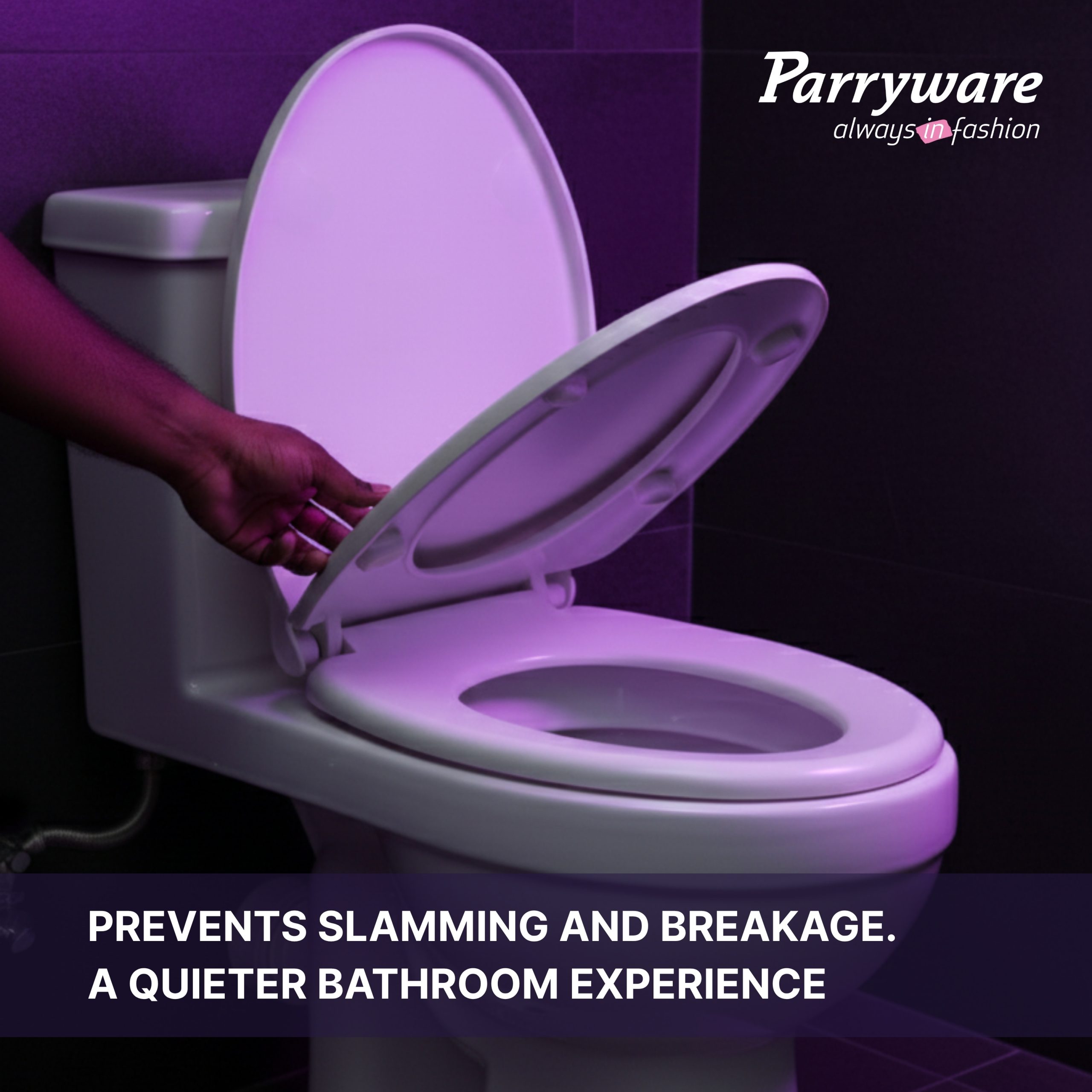 Parryware Durasheen Soft Close Toilet Seat Cover with Adjustable Hinges | Eco-friendly Material with Superior Finish | Round Shape & Ultra White Colour | Western Commode | Bathroom Fixtures (E82921C) - Image 5