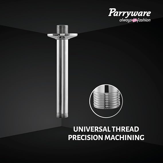 Parryware Stainless Steel Shower Arm for Ceiling Showers | Ceiling Shower Arm (100mm) - Image 3