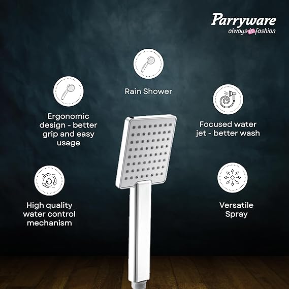 Parryware Comfort Flow Hand Shower WITHOUT HOSE & CLUTCH | Handheld Shower for Bathroom/Home/Hotel | T9871A1 - Image 3