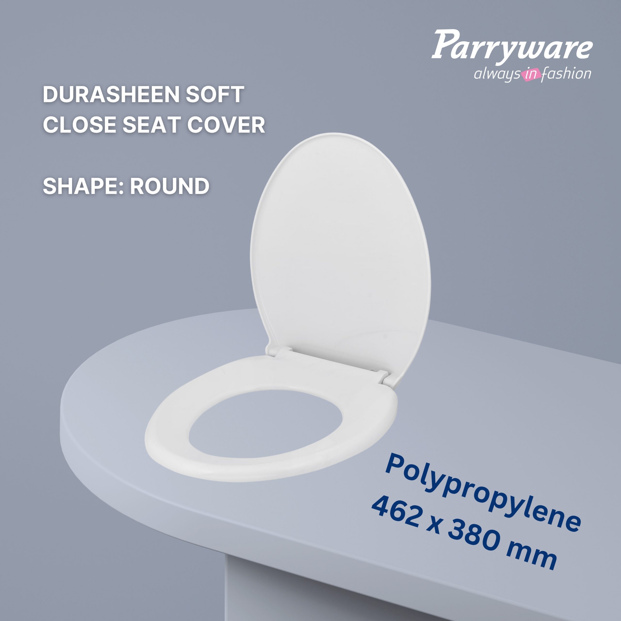 Parryware Durasheen Soft Close Toilet Seat Cover with Adjustable Hinges | Eco-friendly Material with Superior Finish | Round Shape & Ultra White Colour | Western Commode | Bathroom Fixtures (E82921C) - Image 7