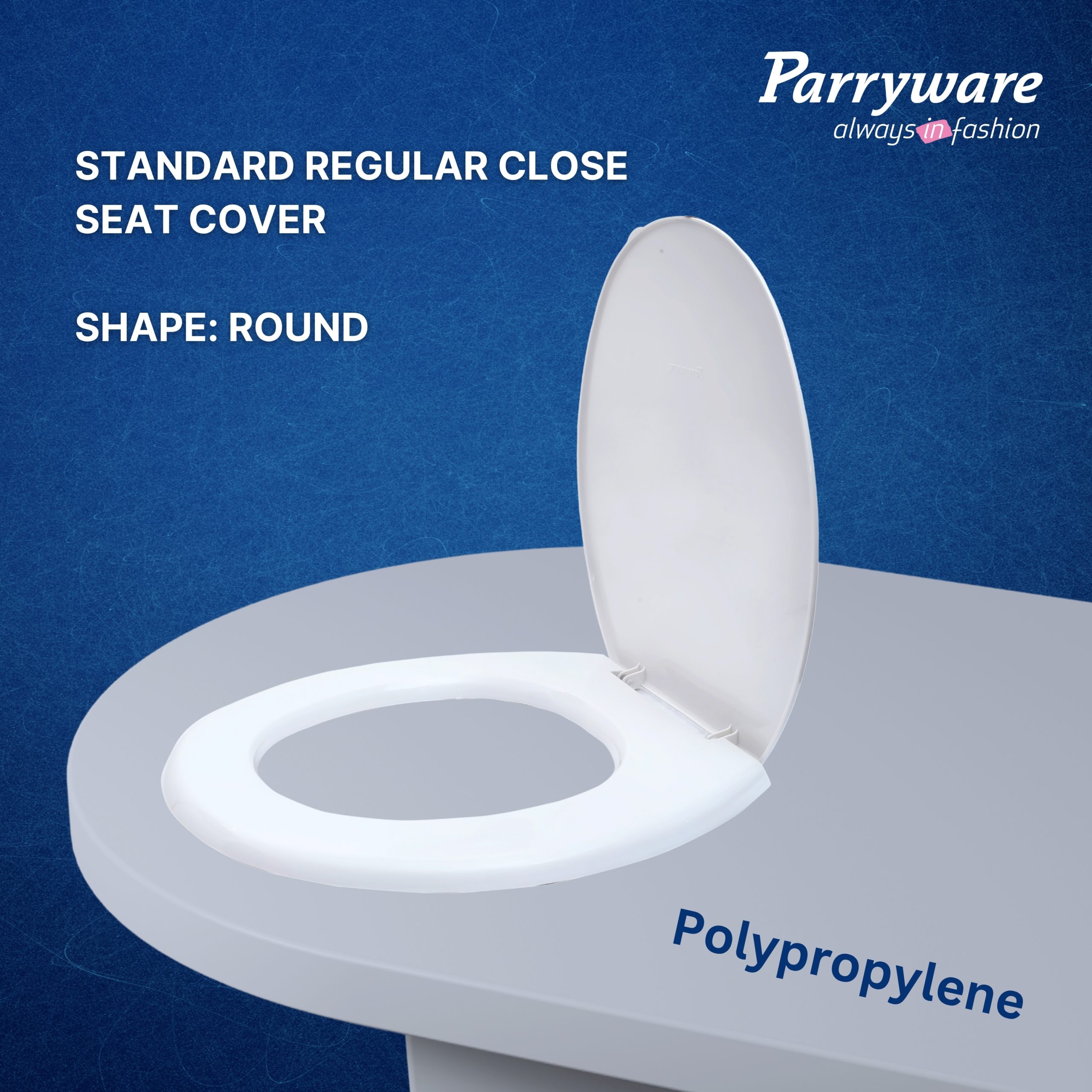 Parryware Toilet Standard Seat Cover Regular with Plastic Hinges | Suitable for all EWC models | Ultra White | Antibacterial & Comfortable | Commode Seat Cover for Bathroom Fixture (E80711C) - Image 9