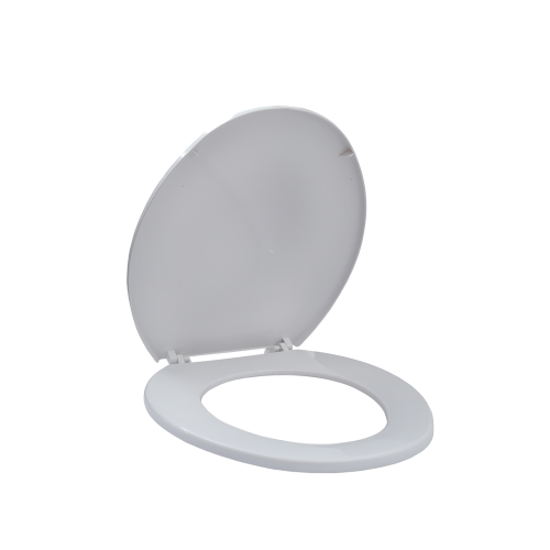 Parryware Comfort Plus Toilet Seat Cover Plastic with hinges | Standard Size Commode Seat Cover in Ultra White Colour | 1 Unit Each of PP Seat, PP Cover | Antibacterial & Comfortable (E83411C)