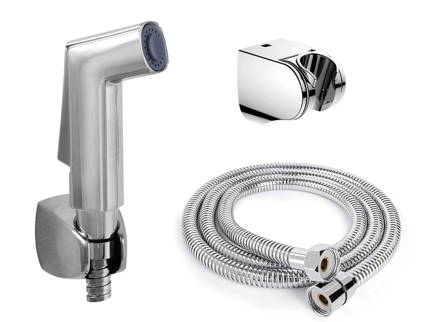 PARRYWARE Crust ABS Chrome Finish Health Faucet with Hose & Hook | Wall Mounted Bidet Spray for Toilets