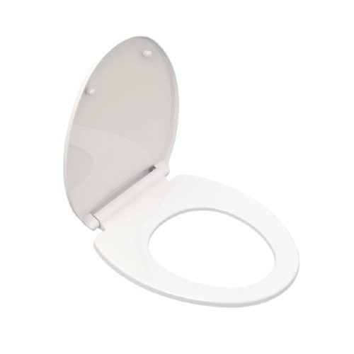 Parryware Solid Plus Regular Toilet Seat Cover with Hinges | Eco-friendly Material with Superior Finish | Round Shape & White in Colour | Seat Covers for Western Commode | Bathroom Fixtures (E83061C)