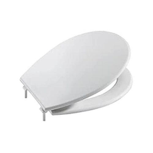 Roca Victoria Soft Close Seat Cover - White (45x36x6 cm) | Oval Shaped Lacquered seat and cover for toilet | RE80P397001