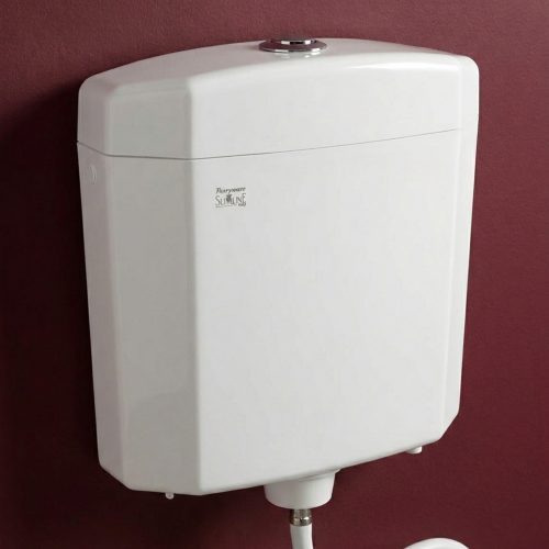 PARRYWARE HEXA SLIMLINE PRO Dual Flush Tank | Polymer cistern for toilet | PVC Dual Flush System Exposed CISTERN (White) 6-3L | 2 Year Warranty | for Western (EWC) or Indian Commodes | E83191C