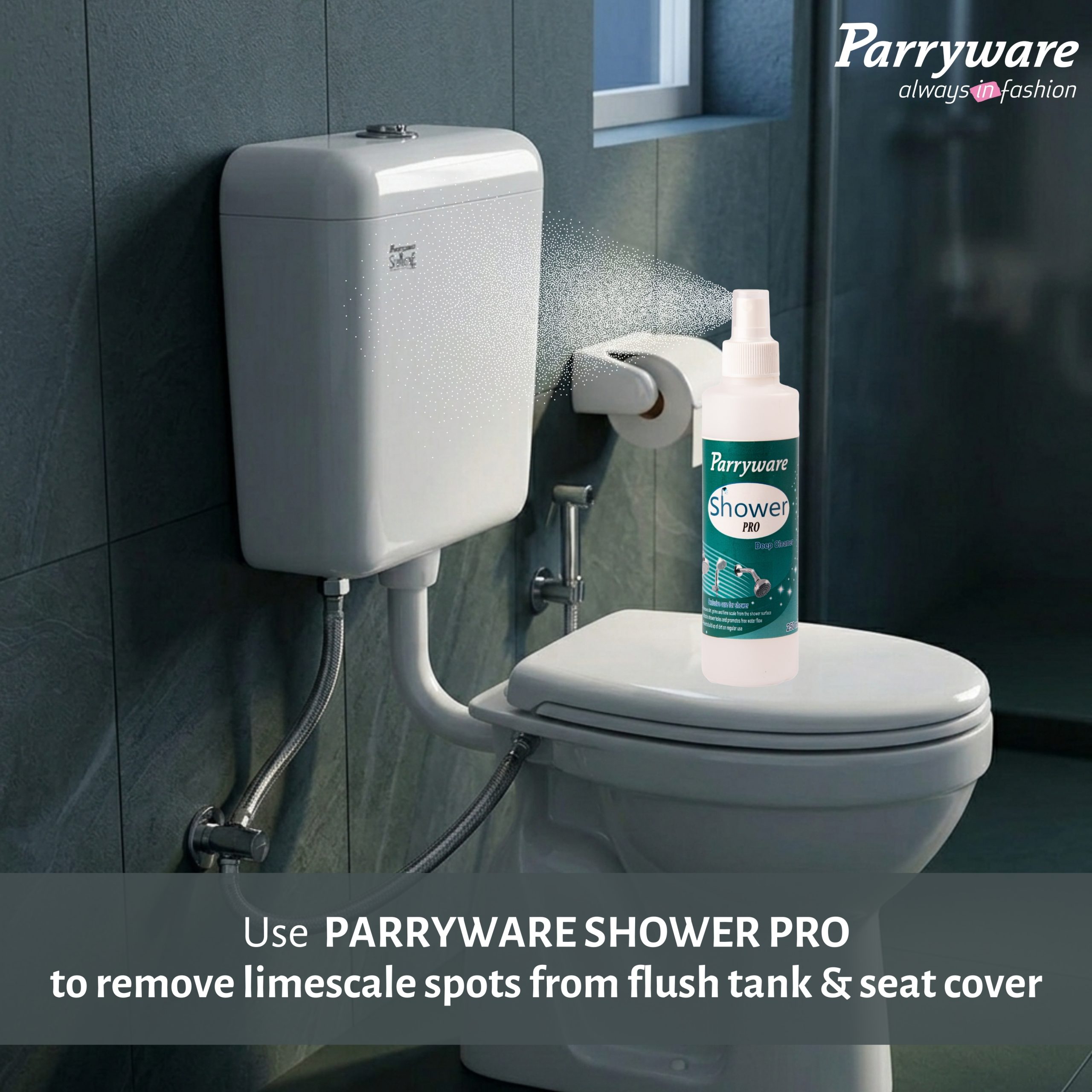 PARRYWARE VIRTIC SLIMLINE PRO Flush Tank for Toilet | Polymer/PVC Dual Flush System Exposed CISTERN (White) 6-3L | 2 Year Warranty | for Western (EWC) or Indian Commodes | E83201C - Image 10