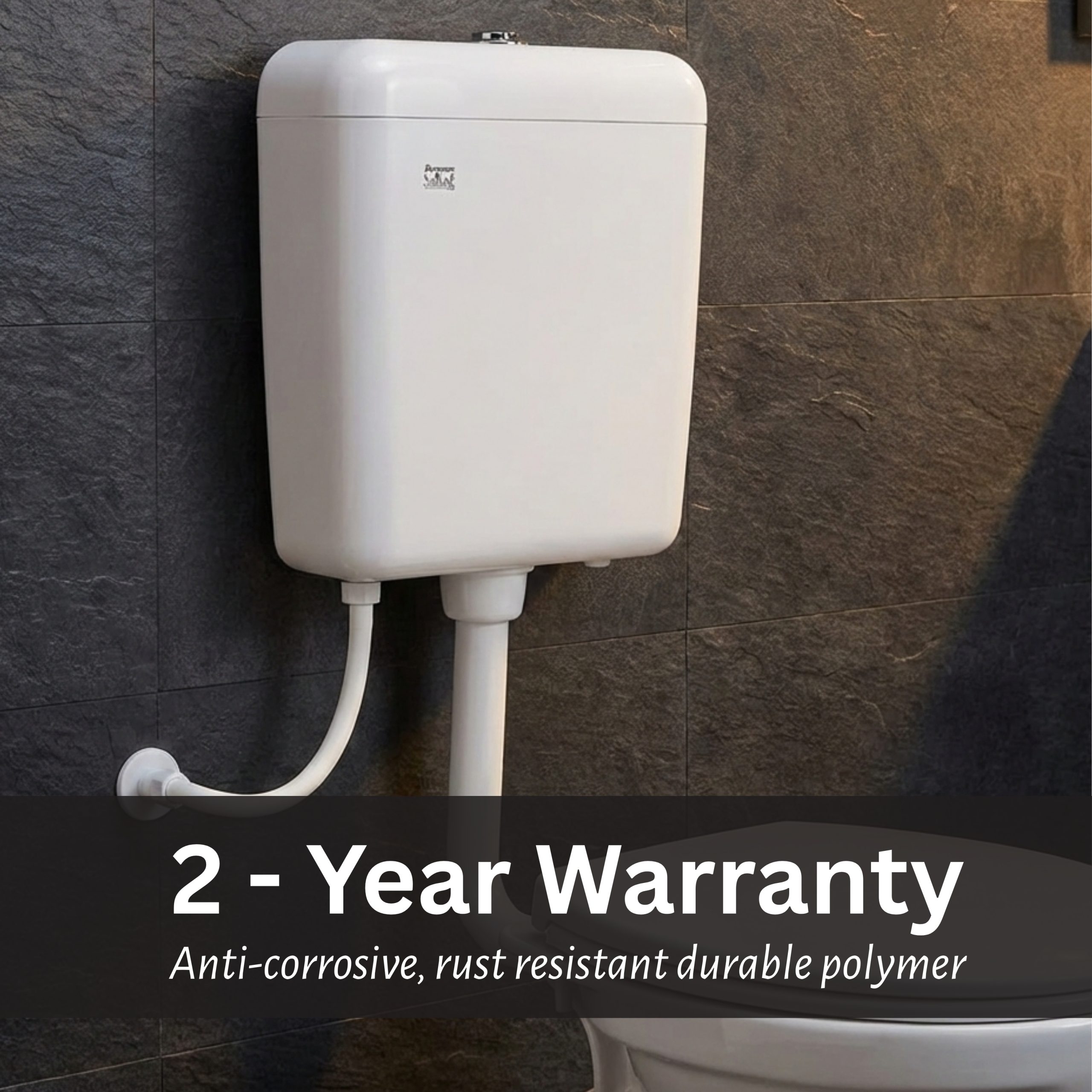 PARRYWARE VIRTIC SLIMLINE PRO Flush Tank for Toilet | Polymer/PVC Dual Flush System Exposed CISTERN (White) 6-3L | 2 Year Warranty | for Western (EWC) or Indian Commodes | E83201C - Image 7